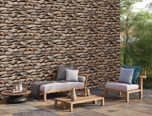 Elevation Wall Cladding Glazed Porcelain Tiles Verona  Coffee Metrix