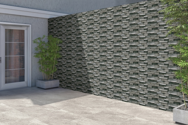 Elevation Wall Cladding Glazed Porcelain Tiles Aria Black