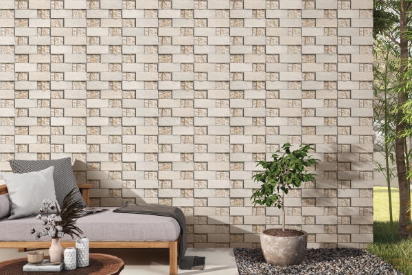 Elevation Wall Cladding Glazed Porcelain Tiles Dixon Bianco