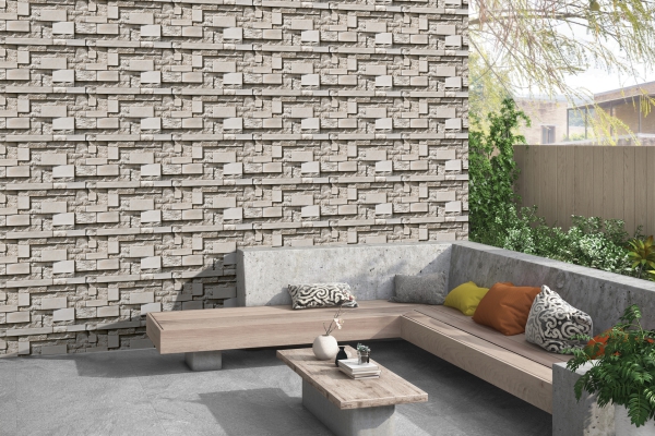 Elevation Wall Cladding Glazed Porcelain Tiles Apolo Off Grey