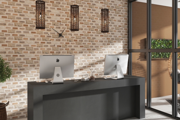 Elevation Wall Cladding Glazed Porcelain Tiles Santiago Crema  Metrix