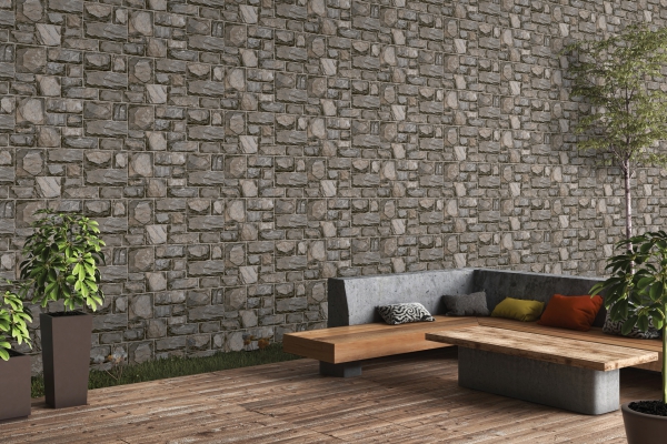 Elevation Wall Cladding Glazed Porcelain Tiles Stonela Slate