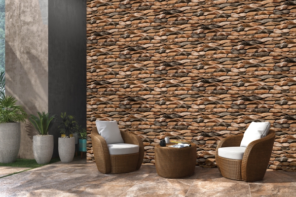 Elevation Wall Cladding Glazed Porcelain Tiles Verona Brown Metrix